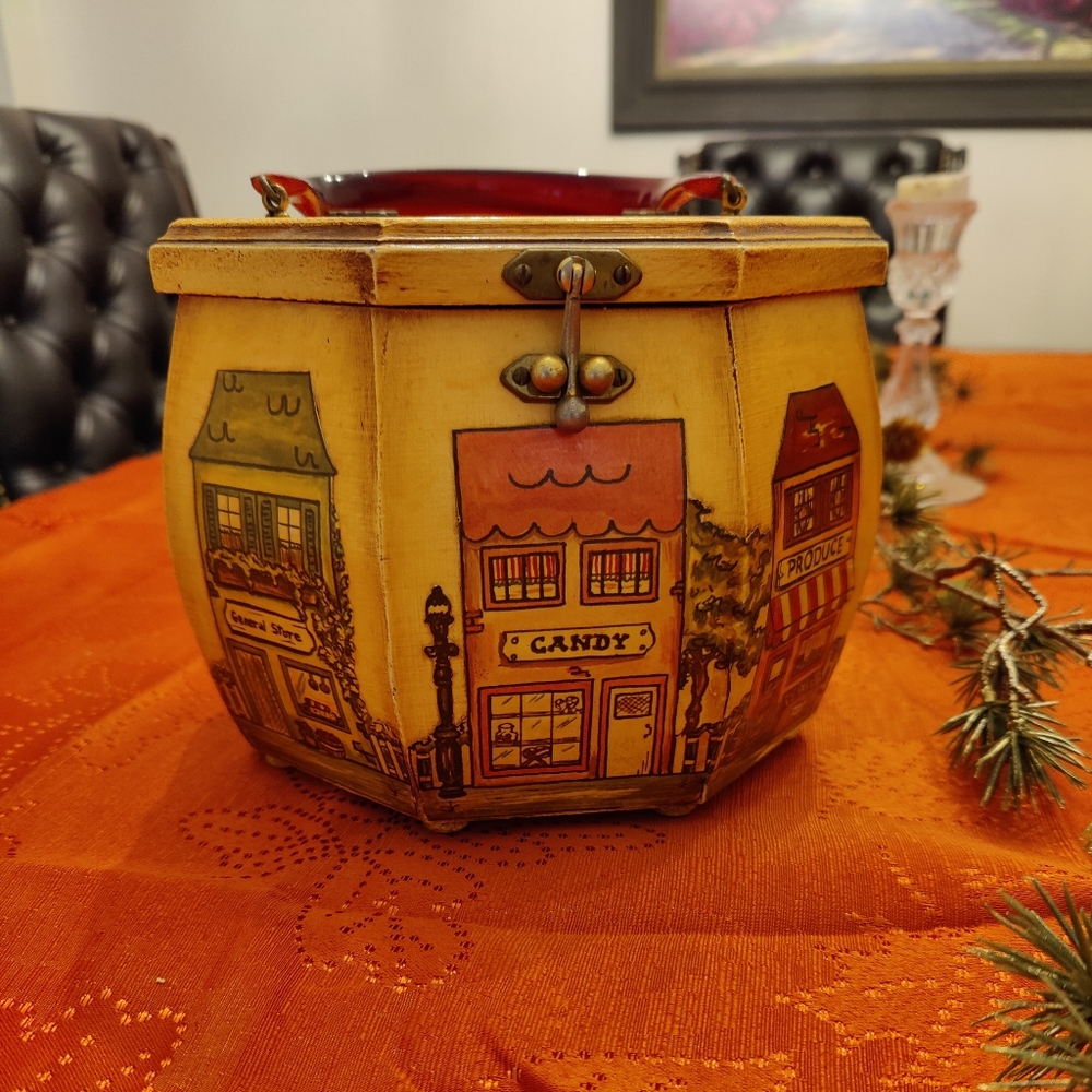 Vintage Wooden Purse